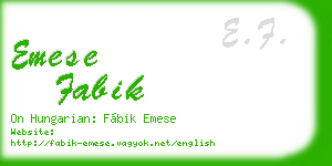emese fabik business card